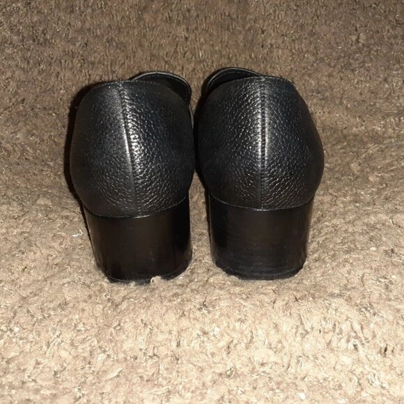 3.1 PHILLIP LIM -Black Leather/Oiled Suede-Slip-On Loafers-Sz 37.5-Excellent - Picture 5 of 7